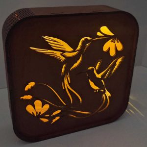 Lanterne de table ou murale colibris