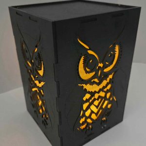 Lanterne hibou noir