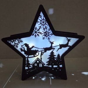 Lanterne étoile traîneau du père Noël