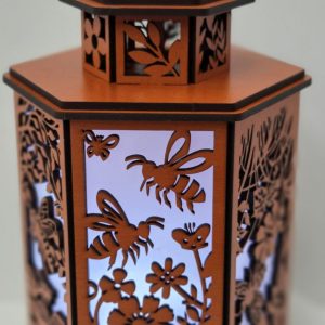 Lanterne abeilles cannelle